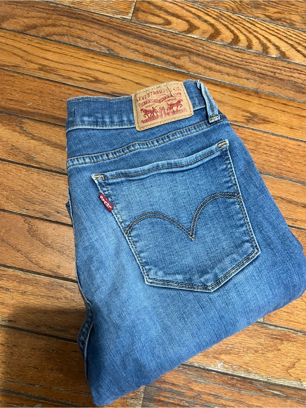Levi's Blue Folded Denim Jeans with Red Tab
